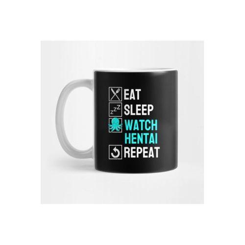 Eat Sleep Anime Repeat Hentai Ecchi Anime Gift Kupa