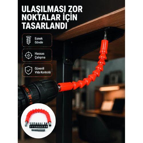 Dmax Esnek Şaftlı Matkap Bits Uç Seti 12 Parça Vida Montaj Ve Tamir Seti