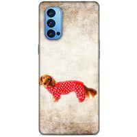 Oppo Reno 4 Pro Kılıf Köpek Kıyafetleri (30) Silicone Case Dacshund Pijama
