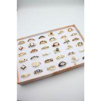 36'lı Mineli Yüzük Seti - Altın