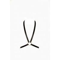 Siyah Kadın Kemer Metal Halka Detaylı Deri Vücut Aksesuarı - Brf131