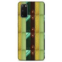 Samsung Galaxy S20 Kılıf Patchwork (15) Antişok Kılıf Yeşil Kahve