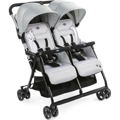 Chicco Ohlala Twin İkiz Bebek Arabası Silver