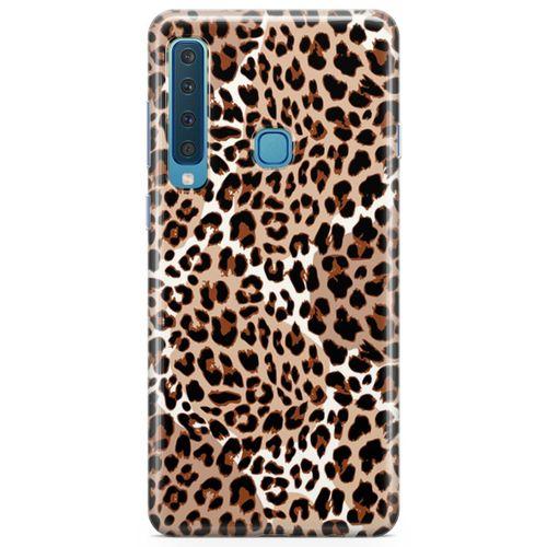 Samsung Galaxy A9 2018 Kılıf Beyazlı Leopar Arka Kapak Koruma Desenli Full Koruyucu