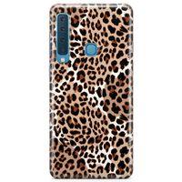 Samsung Galaxy A9 2018 Kılıf Beyazlı Leopar Arka Kapak Koruma Desenli Full Koruyucu