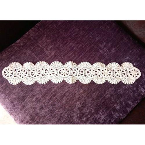 El İşi Dantel Tığ İşi Bej Kenar Dantel 52X9Cm