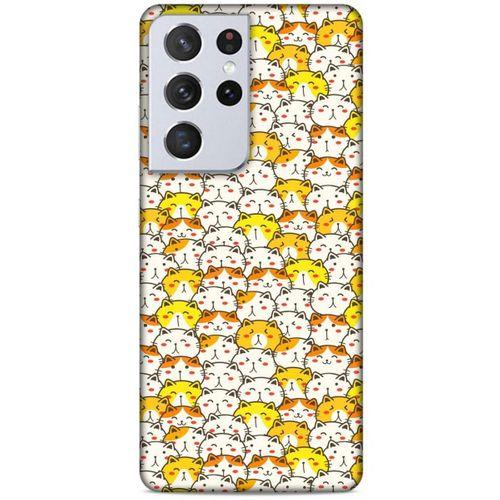 Lopard Samsung Galaxy S21 Ultra Uyumlu Kılıf Kediler (28) Arka Kapak Tombul Kedi