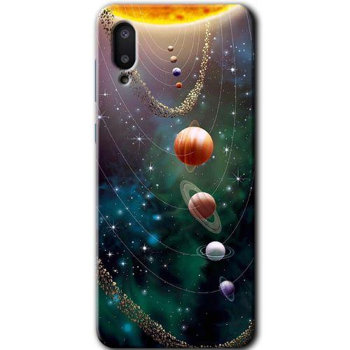 Samsung Galaxy A02 Kılıf Baskılı Kapak - Cosmos +Tam Kaplayan Mat Seramik