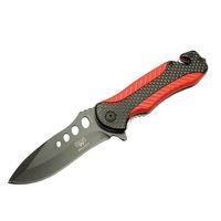 Kurtarma Çakısı Kırmızı 22 Cm Yarı Otomatik , Kemerlikli