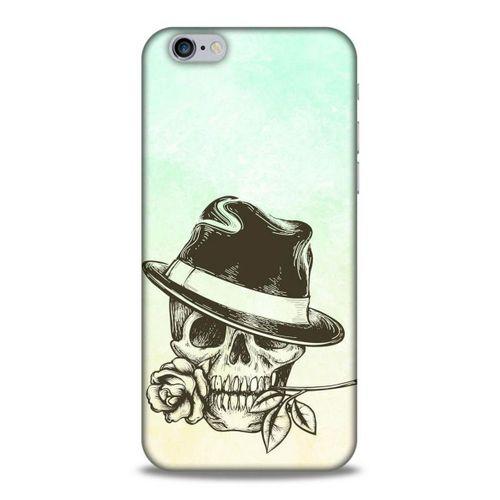 Lopard Apple Iphone 6S Uyumlu Kılıf Tattoo's (23) Ultra Koruma Kılıfı Çiçekli İskelet