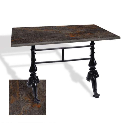 Dockers Çipa 3001 Döküm Ayak Masa 80x140 cm - (Werzalit, Wermodin ve Allzalit Tabla) - Metalic Oxid 3