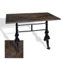 Dockers Çipa 3001 Döküm Ayak Masa 80x140 cm - (Werzalit, Wermodin ve Allzalit Tabla) - Metalic Oxid 3