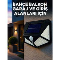 Solar Led Bahçe Aydınlatma Lambası 3 Işık Modlu Sensörlü Duvar Tipi Dış Mekan