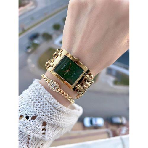 Ferrucci Zincir Tasarım 2 Yıl Garantili 3 Atm Suya Dayanıklı Kadın Kol Saati+Bileklik Z.03649.2