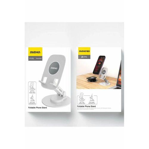 F17s  Masaüstü Telefon Tutucu Döner Tabanı Alüminyum Paslanmaz Çelik Katlanabilir