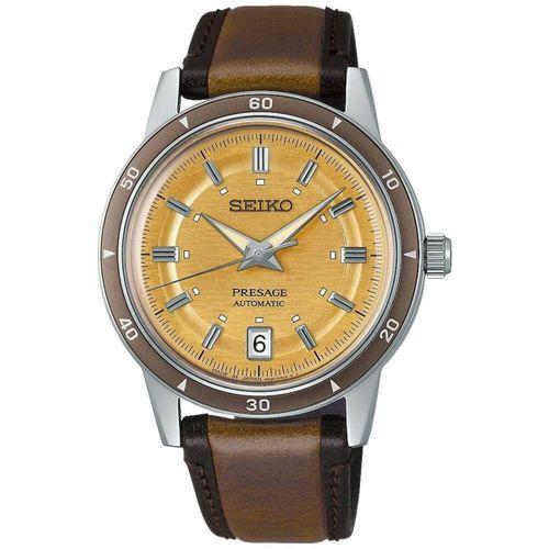 Seiko Presage SRPL75J Otomatik Deri Kahverengi Sarı Kadran 39 mm Erkek Kol Saati