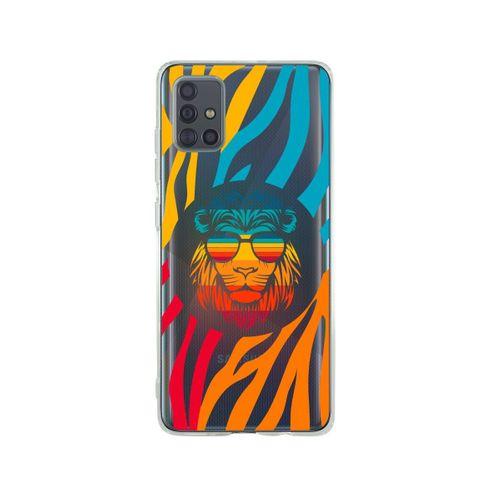 Samsung A71 Color Leon Tasarımlı Premium Şeffaf Silikon Kılıf