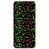 Lopard Samsung Galaxy A70s Uyumlu Kılıf PiXel (25) Antişok Kapak Yeşil Pembe