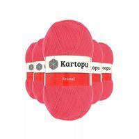 5 Adet Kristal Çift Katlı El Örgü Lif İpi Nar Çiçeği K812