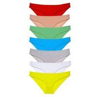 7 Adet Süper Eko Set Likralı Kadın Slip Külot Çok Renkli