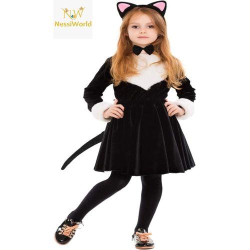 Kedi Kulak Taç Kuyruk ve Papyon 3 lü Set Çocuk Boy Pembe Renk