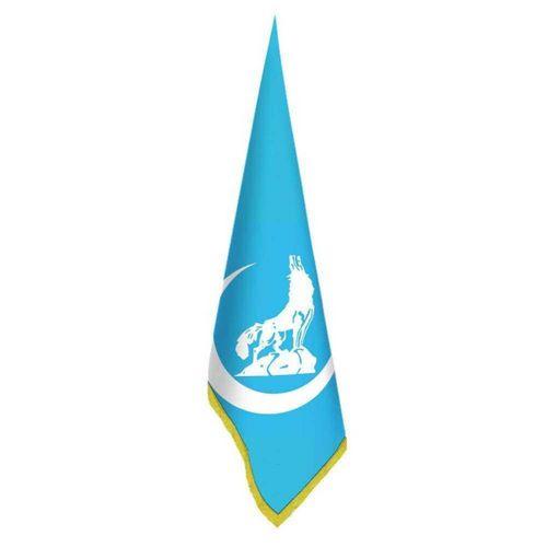 Bozkurt Hilal Mavi -ülkü Ocağı Bayrak -ofis -makam-toplantı Odaları - Saçaklı Makam Bayrağı