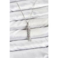 316L Çelik Zincir Gümüş Renk Balık Model Zirkon Taşlı Kadın Kolye