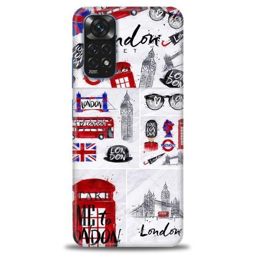 Xiaomi Redmi Note 11S Kılıf HD Baskılı Kılıf - London Set + Tam Ekran Koruyucu
