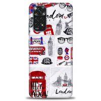 Xiaomi Redmi Note 11S Kılıf HD Baskılı Kılıf - London Set + Tam Ekran Koruyucu
