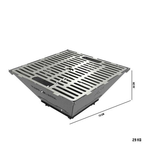 Kamp Ayısı® FireNest™: Core Ateş Çukuru Taşınabilir Ateş Çukuru Seti - 3mm Karbon Çelik, 1.5mm Paslanmaz Izgara, Çantalı