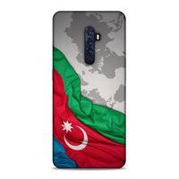 Oppo Reno 2 Uyumlu Kılıf Azarbaijan (16) Kalın Kılıf Harita Bayrak