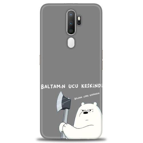 Oppo A5 2020 Kılıf HD Baskılı Kılıf - Baltamın Ucu Keskindir + Tam Ekran Koruyucu