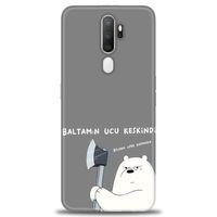 Oppo A5 2020 Kılıf HD Baskılı Kılıf - Baltamın Ucu Keskindir + Tam Ekran Koruyucu