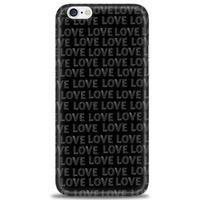 iPhone 6 Kılıf HD Baskılı Kılıf - Black Love + Tam Ekran Koruyucu