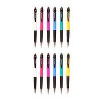 AİHAO BASMALI MAVİ YAZAR KARIŞIK RENKLİ TÜKENMEZ KALEM ( 12 Adet)