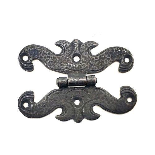 Antika Tarz Dekoratif Pirinç Kelebek Menteşe - 63x45 Mm, Oksit