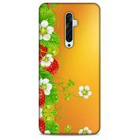 Lopard Oppo Reno 2z Uyumlu Kılıf Bahar (21) Koruyucu Kapak Çilek Ağacı