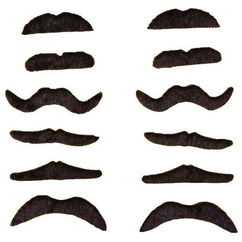 Çocuk Kostüm Partisi Takma Bıyık 6 Model 12 Adet
