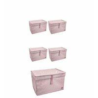 Düzenleyici Kutu Organizer Cırtlı Saklama Hurç Maxi Boy 30cm X 40cm X 50cm (5 Adet)