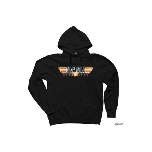 Top Gun Hard Lock Siyah Kapşonlu Sweatshirt Hoodie