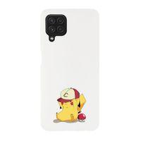 Galaxy M32 Uyumlu Şapkalı Pikaçu Desenli Premium Silikonlu Lansman Telefon Kılıfı