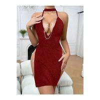 Kadın Zincir Detaylı Fantezi  Elbise 5087