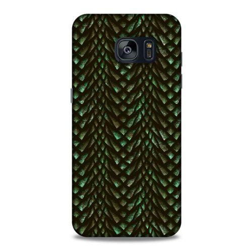 Samsung Galaxy S7 Edge Kılıf Dragons (3) Kapak Ejderha Cilt Yeşil