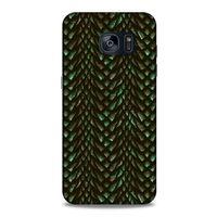 Samsung Galaxy S7 Edge Kılıf Dragons (3) Kapak Ejderha Cilt Yeşil
