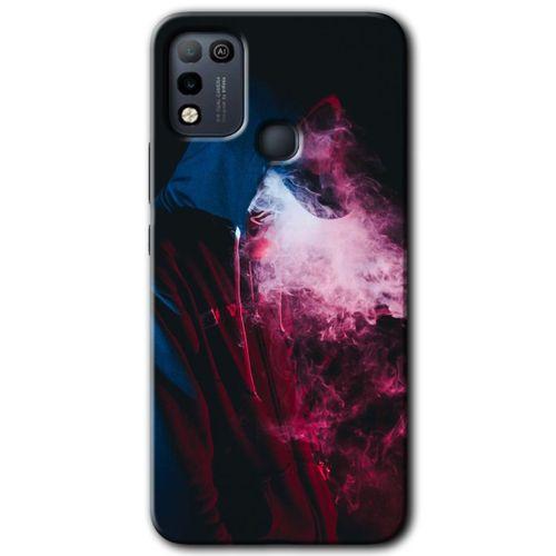 İnfinix Hot 10 Play Kılıf HD Desen Baskılı Arka Kapak - Smoke-Man