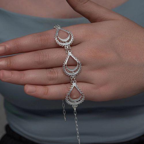 Gümüş Ay Dansı Telkari Kadın Bileklik