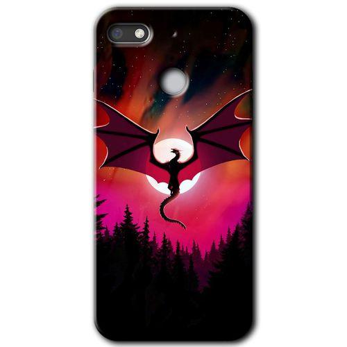 General Mobile GM 8 Go HD Baskılı Kılıf + 9D Tam Ekran Koruyucu - Dragon Night