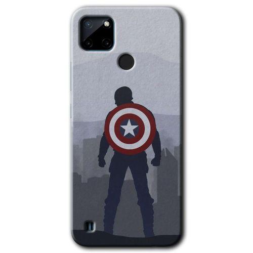 Realme C21 Kılıf Baskılı Arka Kapak - Captain Avenger +Tam Ekran Koruyucu