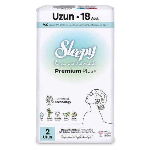 Sleepy Sleepy Bio Natural Premium Plus Uzun Ped 18 Adet