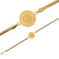 14 Ayar Altın Balık Sırtı Çeyrekli Bileklik HSM10136